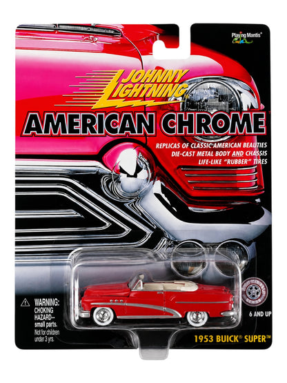 Johnny Lightning American Chrome '1953 Buick Super , 1957 Lincoln Premiere , 1958 Chevy Impala Imported 1:64 Scale