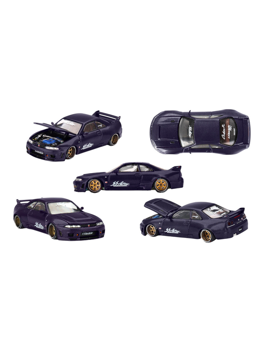 Mini GT Kaido House Nissan Skyline GT-R (R33) Active Carbon R V2 Code-163 1:64 Scale