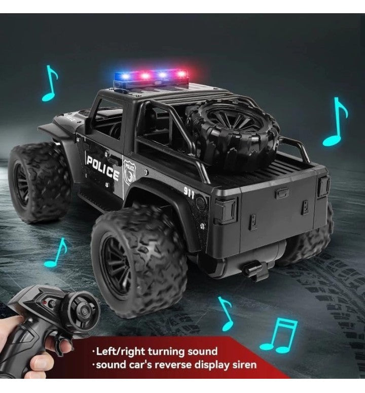 TOY BOL 1:16 Scale RC Police Truck with 2WD, Shock Absorbers, Rubber Tires, LED Light & Police Sound Speed 20 KM/H No,TB-RC08