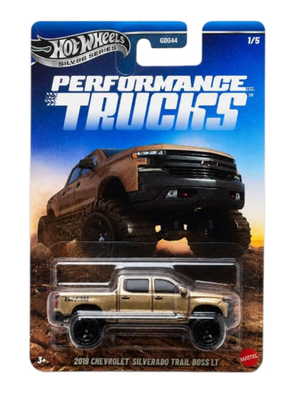 HotWheels Silver Series Performance Trucks Set Of 5 Imported Card Art 1:64 Scale