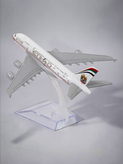 Aircraft Model Airbus ETIHAD Airlines A380 Model - 16cm  Airplane Durable Construction (Code-102A)