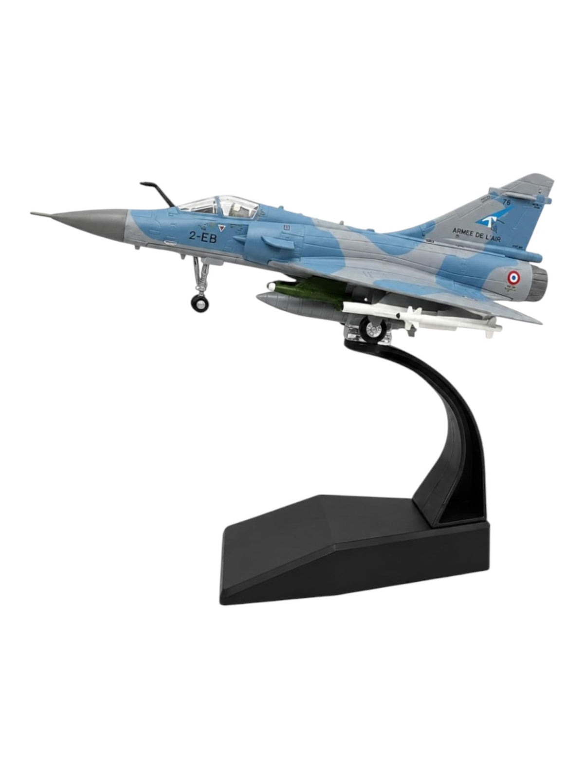 Amer Com Mirage 2000 Fighter Jet Model 1:100 Scale Die-Cast Military Aircraft with Display Stand | French Air Force Dassault Mirage 2000 Collectible Plane Model
