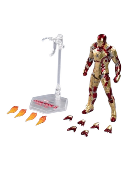 Marvel Studio ZD Toys Iron Man Mk42 With Lighting Function Action Figure 1:10 Scale collection