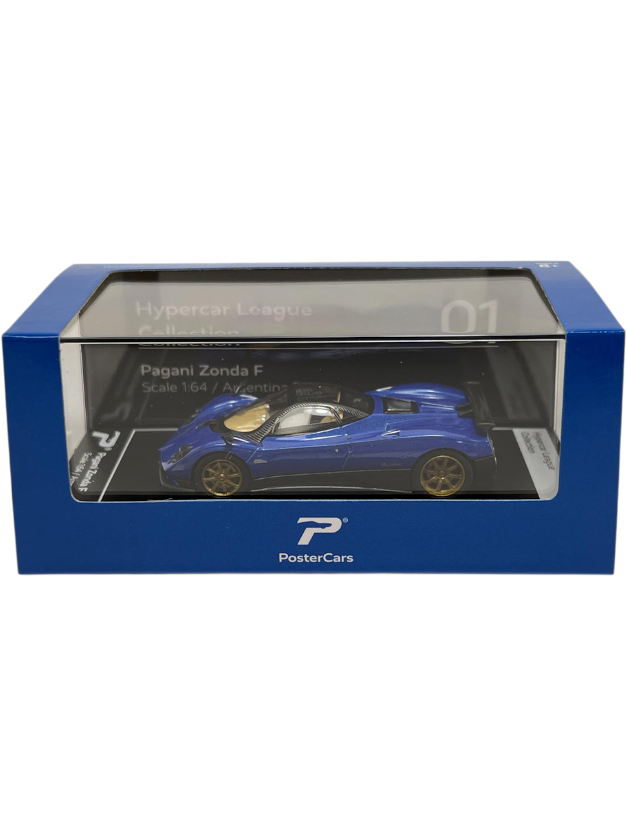 Postercars Pagani Zonda F Hypercar 1:64 Scale- Premium Diecast Collector Model No 01.