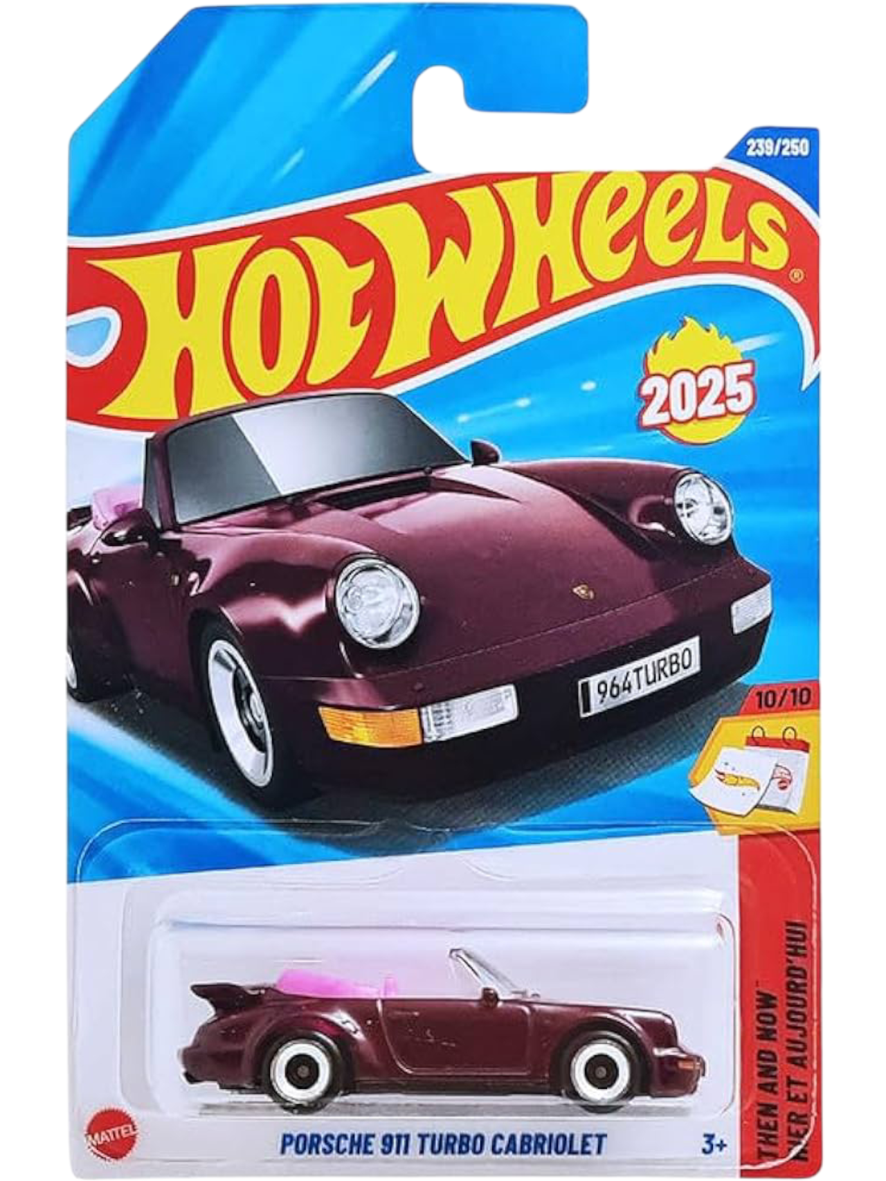 Hotwheels Porsche 911 Turbo Cabriolet Imported Mainline 1:64 Scale HYW37-N7C5