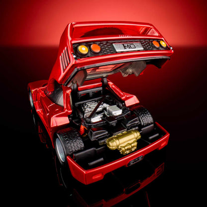 HotWheels RLC Ferrari F40 Sports Car With Diteling Diecast Model 1:64 Scale Color -Red Line Club Opening Rear Clamshell With Engine Detail And Front Bonnet Premium Car