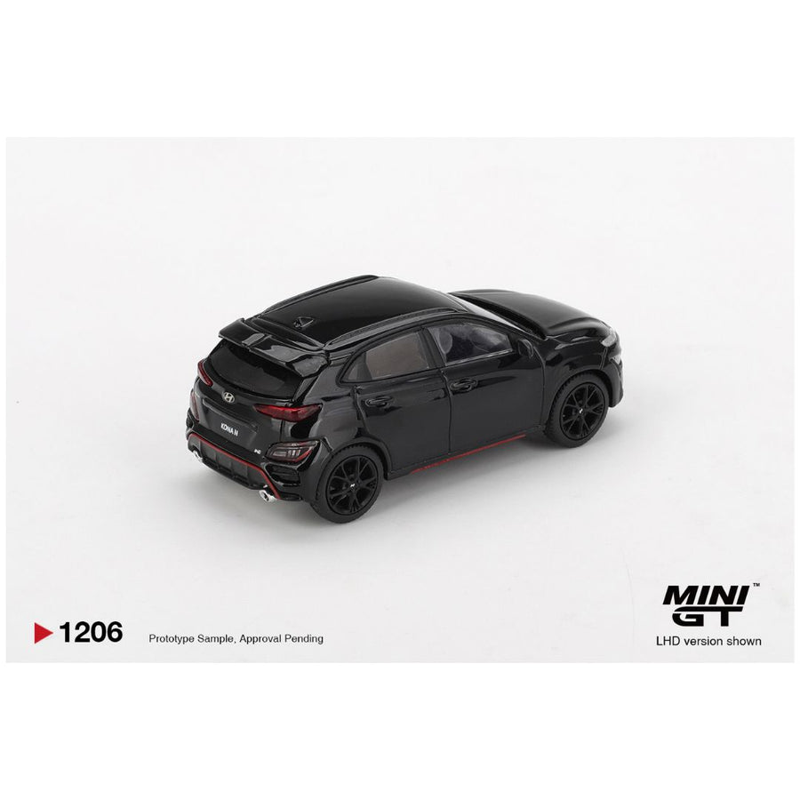 Mini GT #1206: Hyundai KONA N Phantom Black Imported 1:64 Scale Diecast