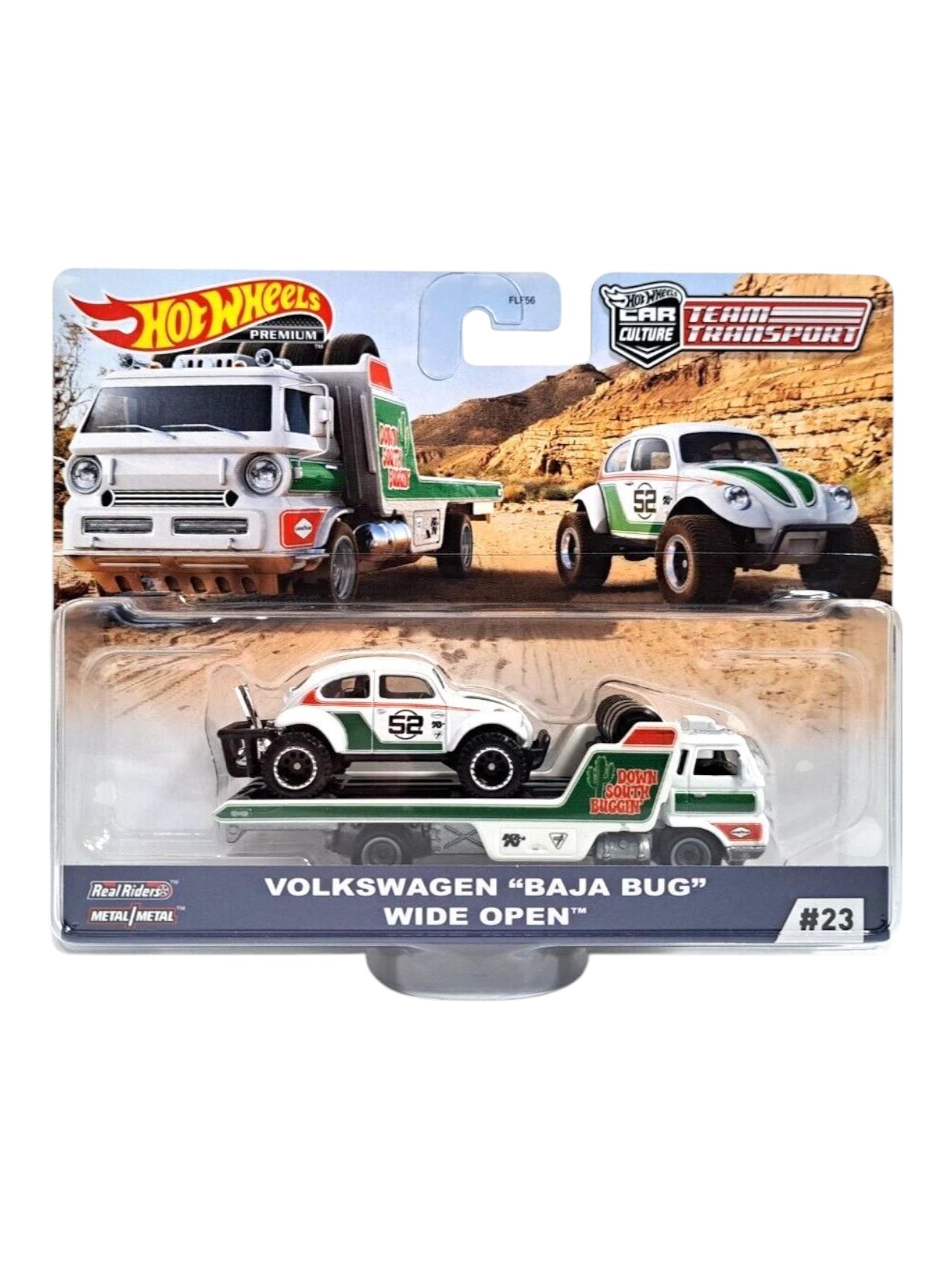 HotWheels Team Transport Volkswagen "Baja Bug" Wide Open Imported 1:64 Scale