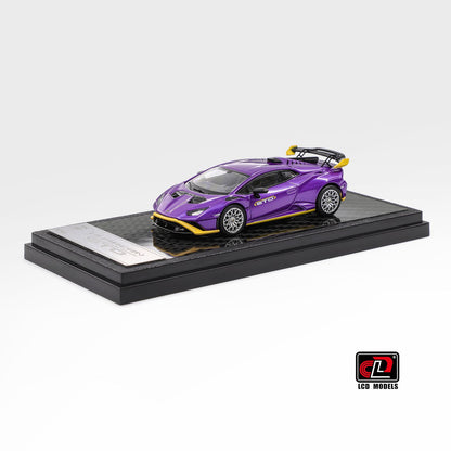 LCD Model Lamborghini Huracan STO Die-Cast Model Premium 1:64 Scale LCD64043-PU(Purple)