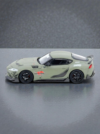 INNO64 Toyota Supra A90 DARWIN PRO MATT GREEN 1:64 Scale Mattel Diecast IN64-A90DP-MATGR