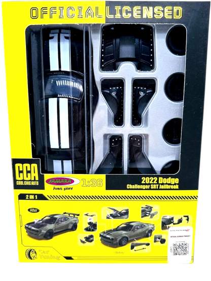 CCA 2022 Dodge Challenger SRT Jailbreak 2 in 1 Car Tuning Set 1:36 Scale