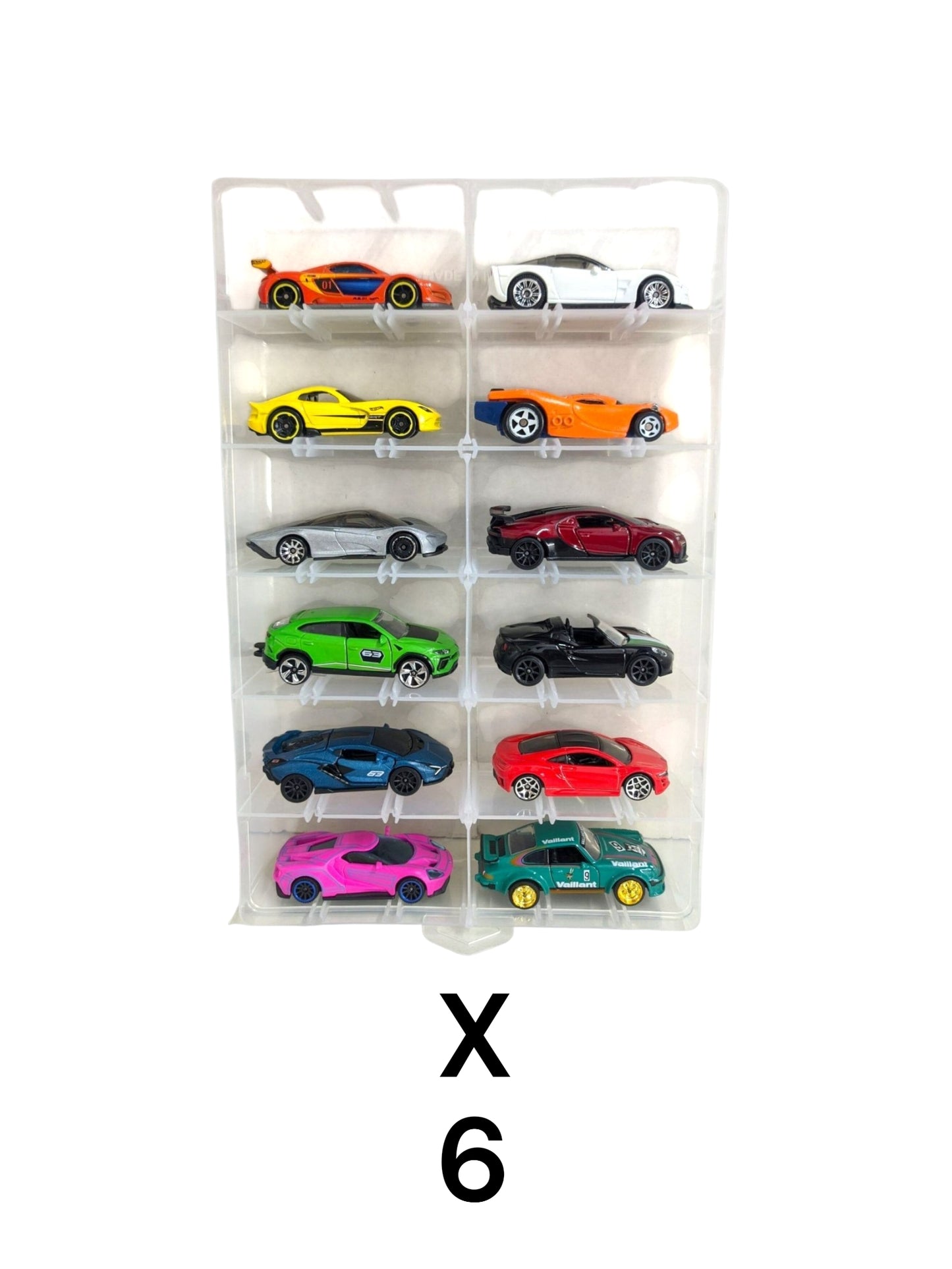 Loose Car Plastic Case For Hotwheels Storage protector Hold 12 Cars (car not included)