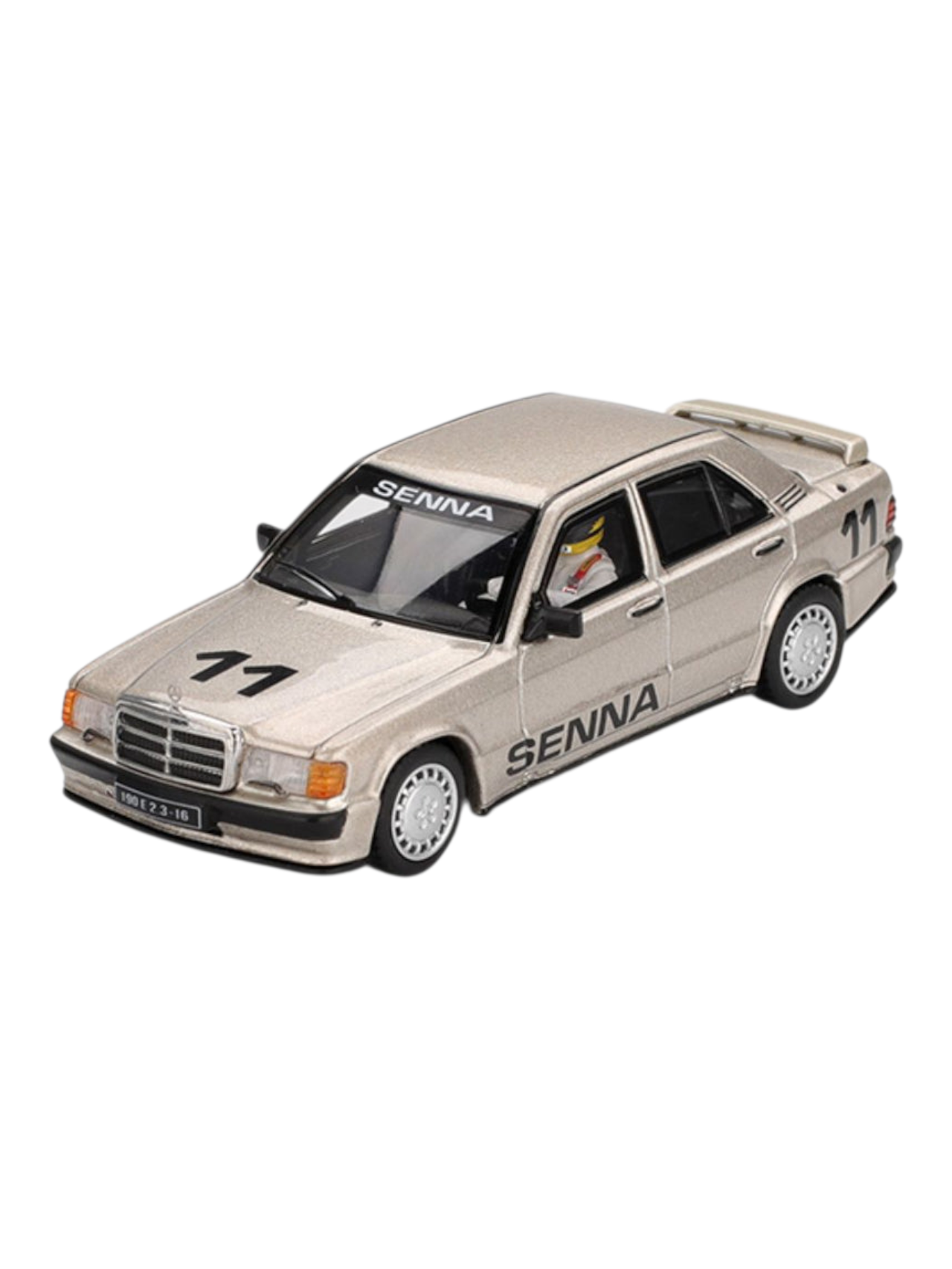 Mini GT Mercedes-Benz 190 E 2.3-16 # 11 Ayrton Senna Imported 1:64 Scale (code-1076)