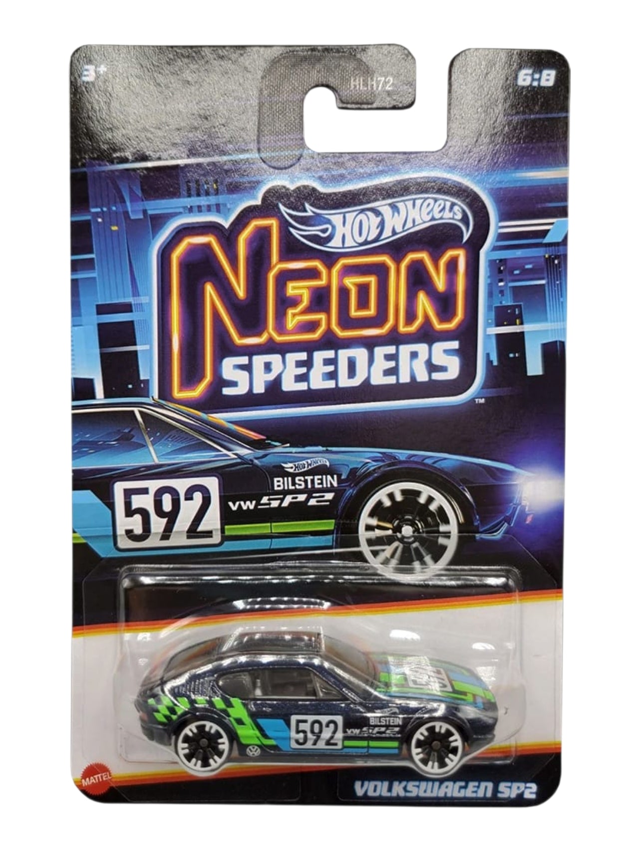 HotWheels Neon Speeders Set of 10 Mini Cars In Box Imported 1:64 Scale ( HLH72-955F )