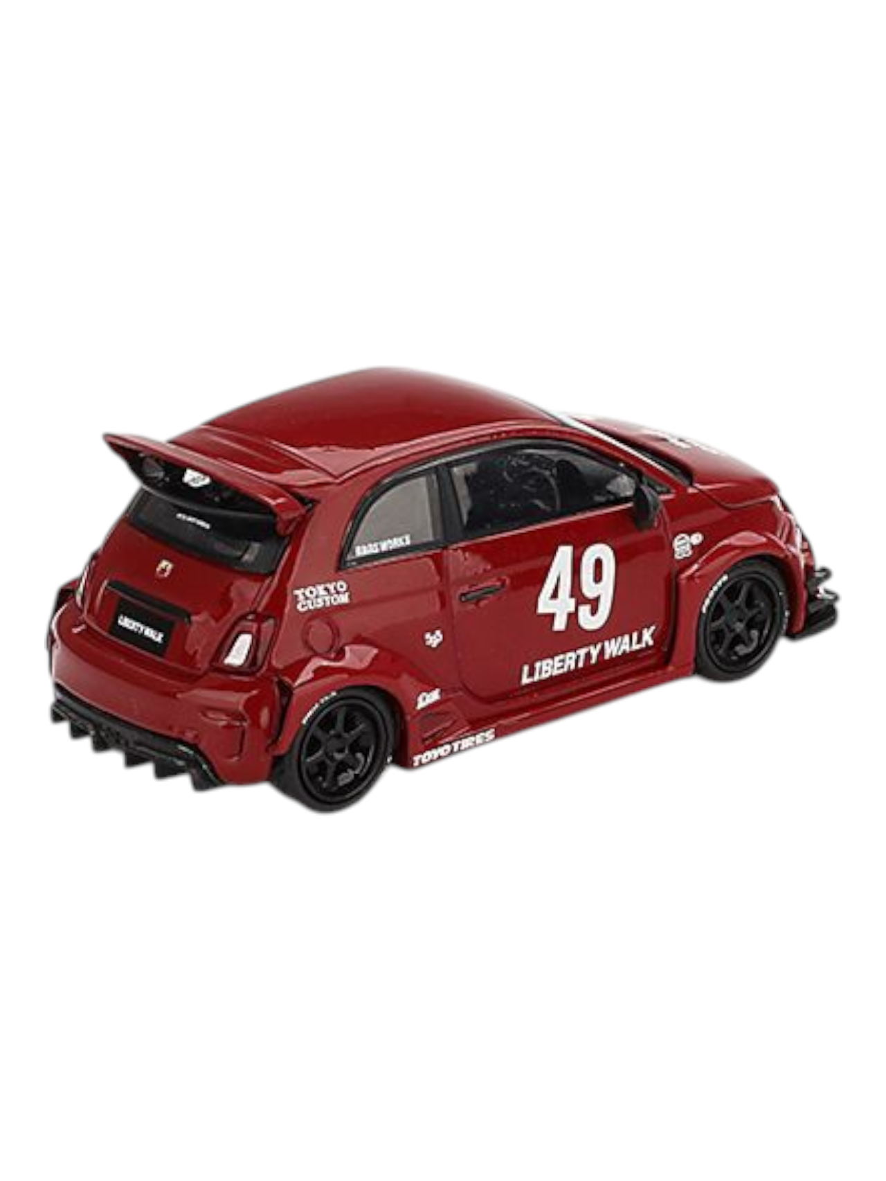 Mini GT LB-Works x Abas Works Abarth 595 (Red) 1:64 Scale