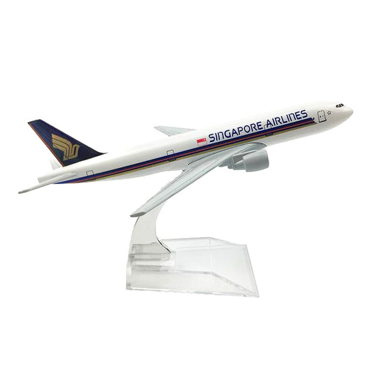 Aircraft Model Singapore Airlines Boeing 777 Model Airplane Metal Diecast 16cm (code 143)
