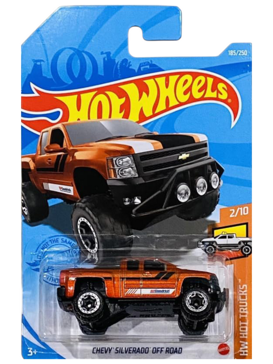Hotwheels Chevy silverado off road Imported Mainline 1:64 Scale GRY92-M7C5