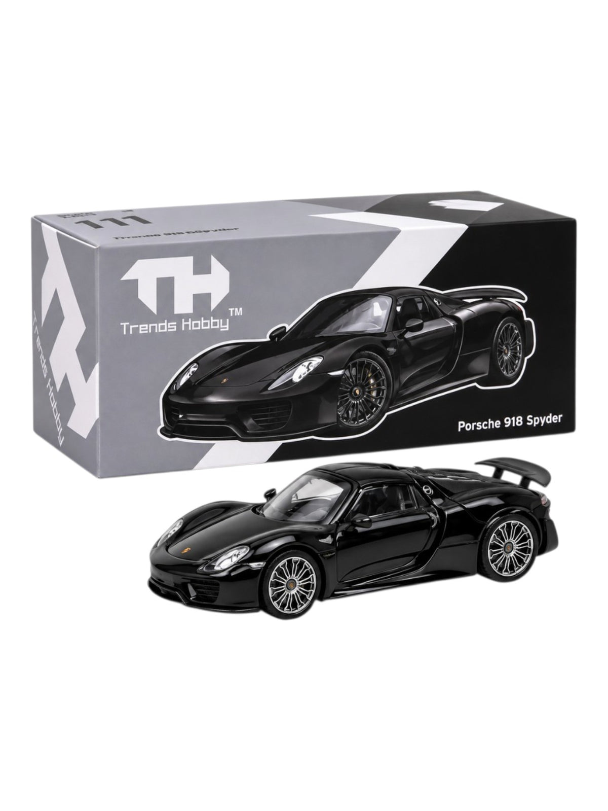 Trends Hobby (No. 114) Porsche 918 Spyder Diecast Model 1:64 Scale