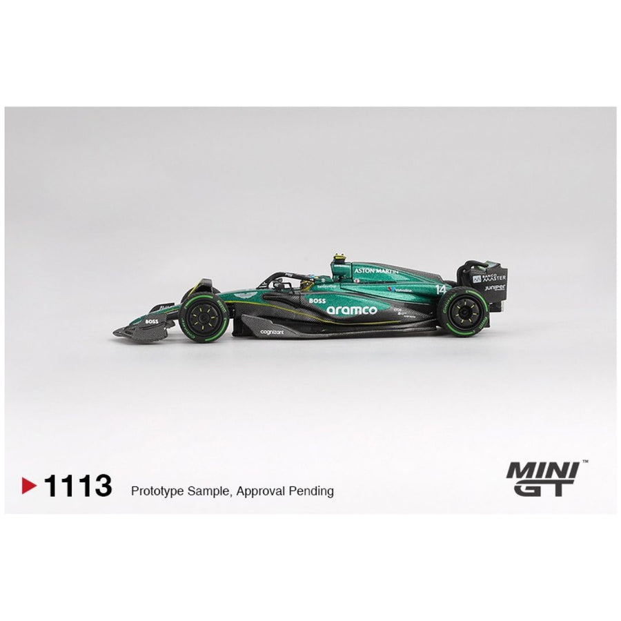 Mini GT Aston Martin AMR24 #14 2024 F1 Canadian GP Fernando Alonso (No.1113) 1:64 Scale