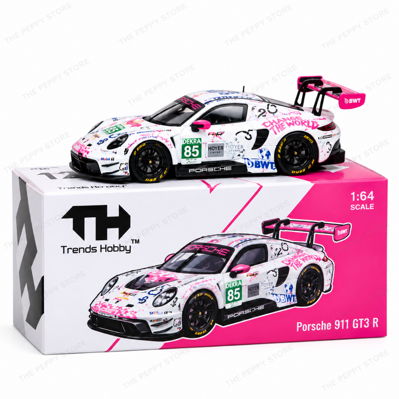 Trends Hobby -TH-123 Porsche 911 GT3 R Iron Dames #85 – 2025 Le Mans 24H LMGT3 1:64 Scale Diecast Model Car