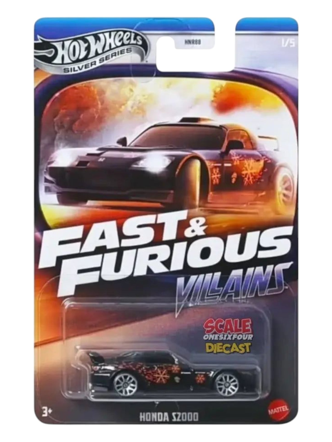 Hotwheels silver Series fast and Furious villains set of 5 imported mainline card art 1:64 scale