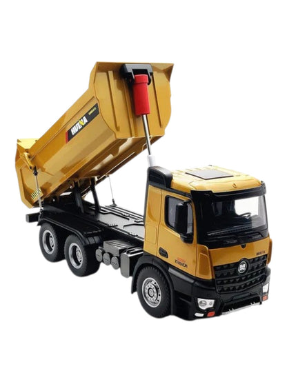 Huina Toys 1582 All-Metal Professional RC Dump Truck 2026 Model with 10 Functions– Heavy Duty 2.4 GHz Remote Control Construction Truck 1:14 Scale