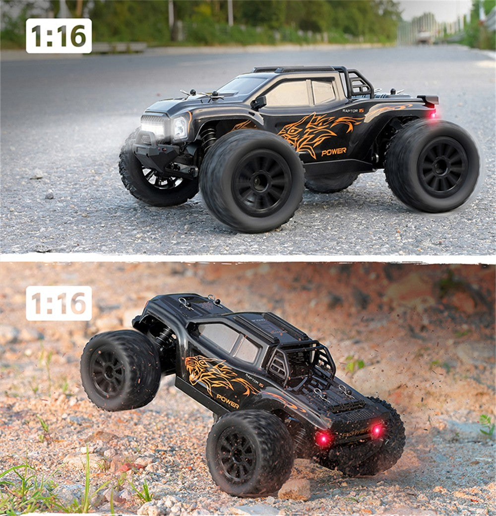 Raptor Cross Country Truck High' Speed Off-road (Rc) Remote Control Car ,Maximum Speed Up to 35km/H LED light Rechargeable battery 1:16 Scale.