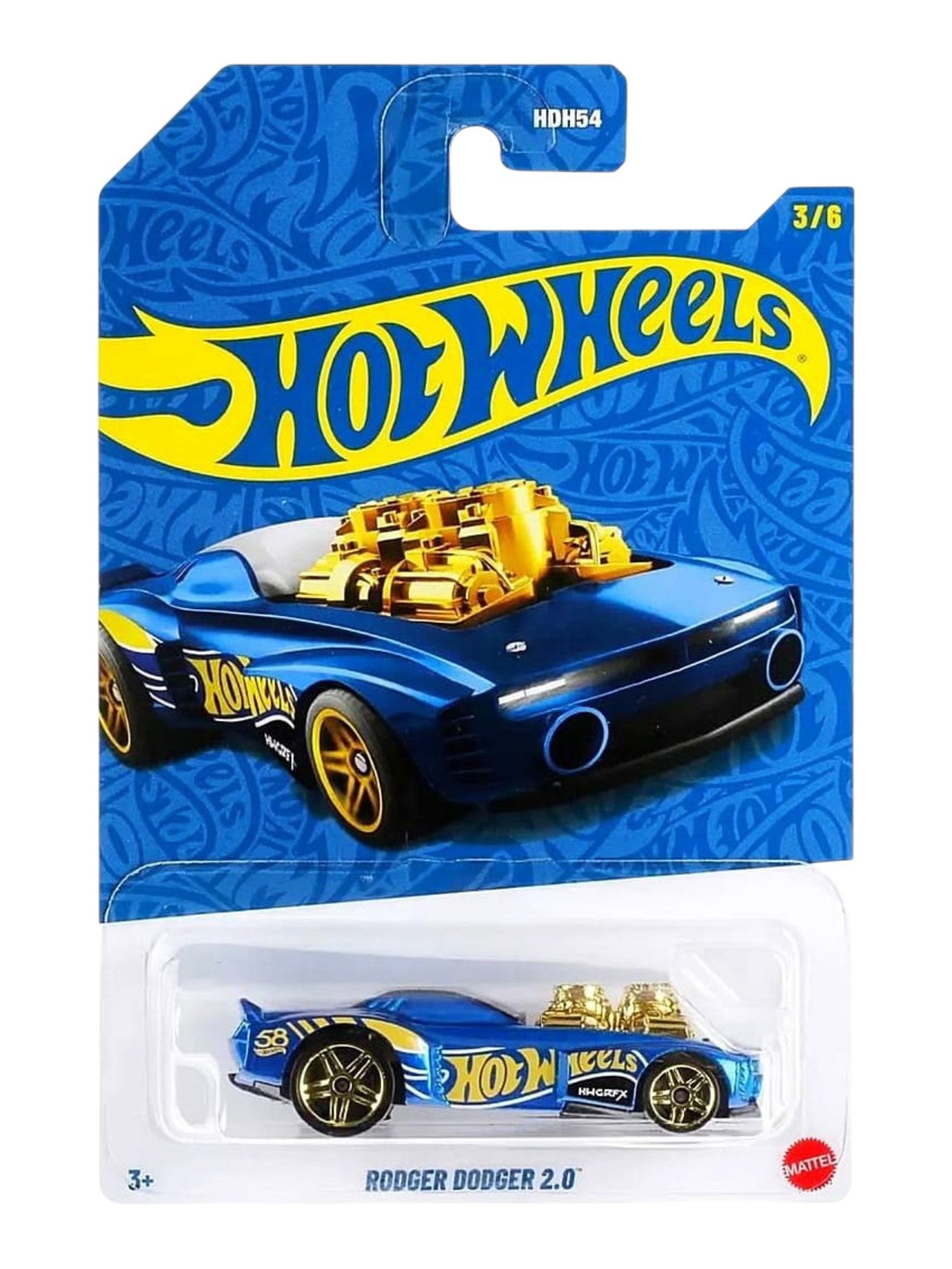 HotWheels Rodger Dodger 2.0 Card Art Imported Mainline 1:64 Scale