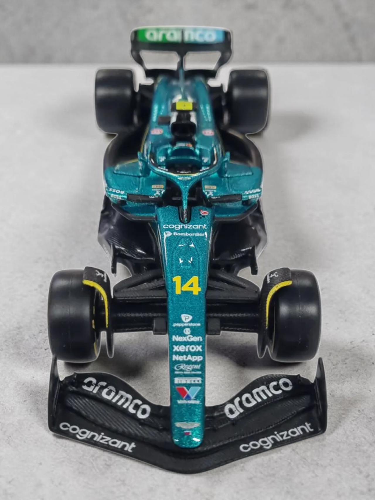 Bburago Aramco 'Aston Martin AMR25 - Fernando Alonso No.14 Formula 1 Imported Diecast 1:43 Scale