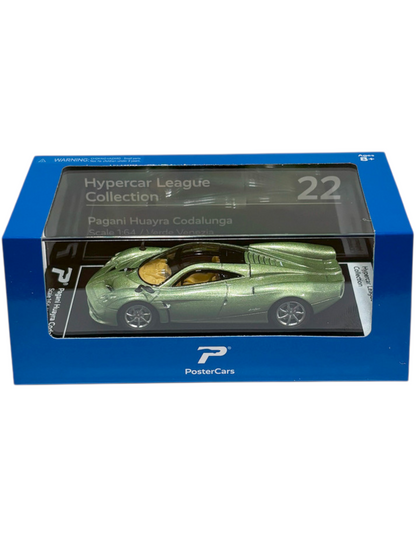 Postercars Pagani Huayra Codalunga Hypercar 1:64 Scale- Premium Diecast Collector Model No 22.