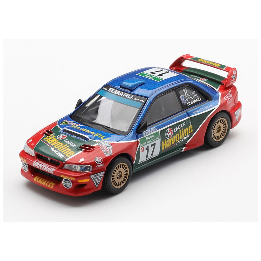 Mini GT No.1211: Subaru Impreza WRC98 #17 2000 Rally New Zealand 1:64 Scale Diecast Model Blister/Box