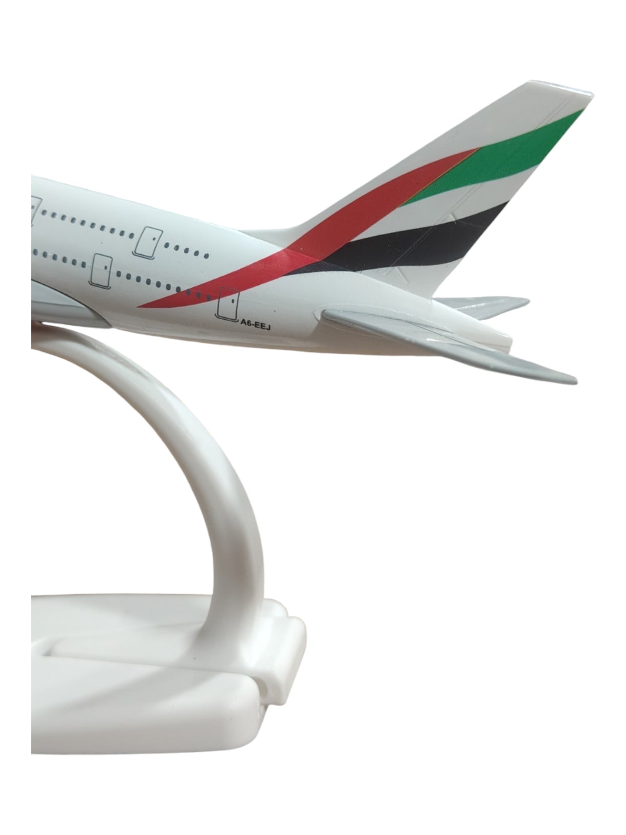 Aircraft 'Emirates Airbus A380 Resign Airplane Diecast Metal Display Stand With Landing Wheels 20cm Scale (No.301)