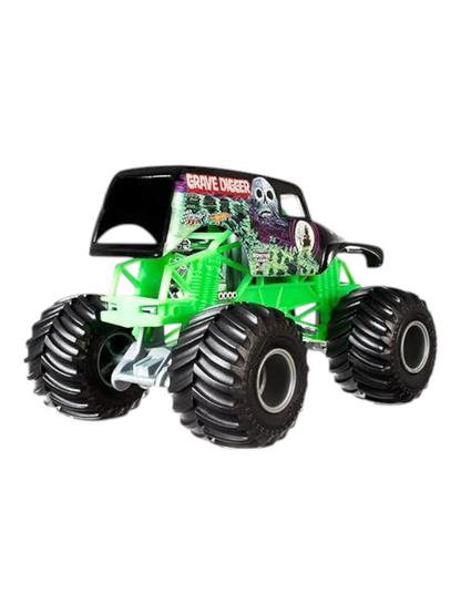 Hot Wheels CCB06 1:24 Scale Monster Jam Grave Digger Die-Cast Vehicle, Multi Color