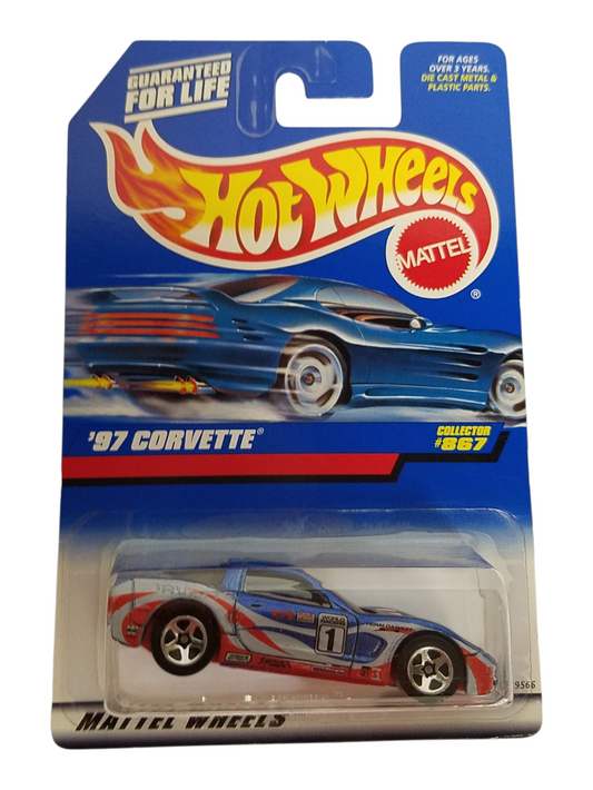HotWheels 97 Corvette Imported Mainline 1:64 Scale (BlisterDamage)