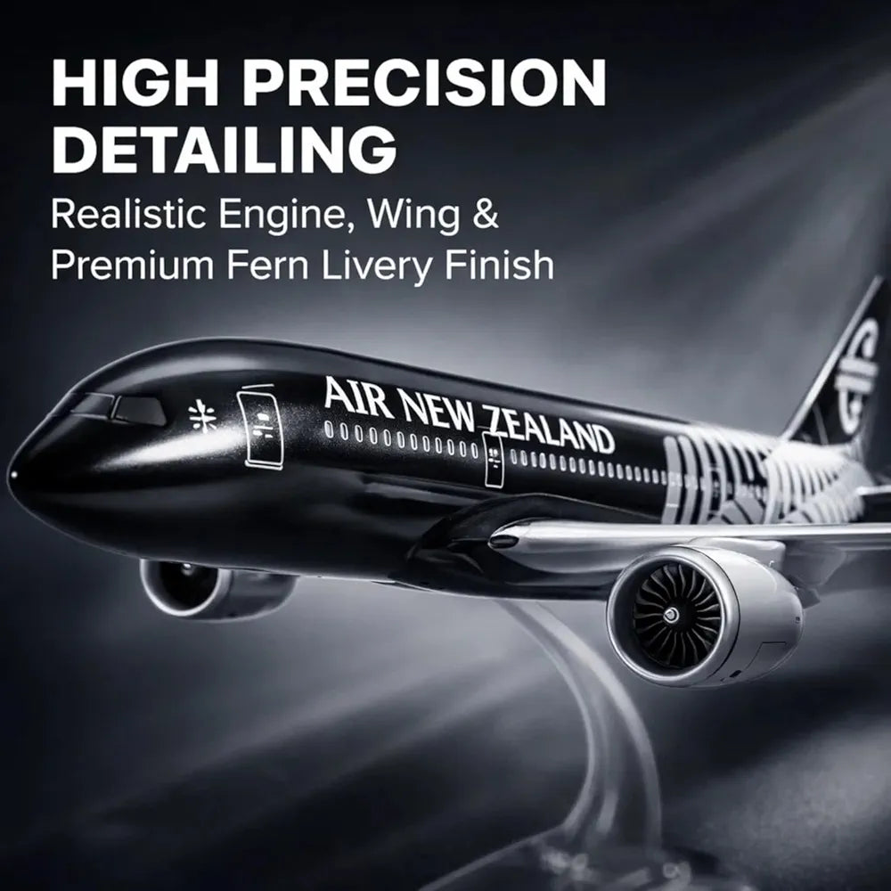 Aircraft Model Air New Zealand Western Era Black New Airplane Zealand B747 16cm (Code 141)