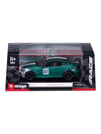 Bburago Alfa Romeo GTAm Diecast 1:43 Scale (With Acrylic Case)