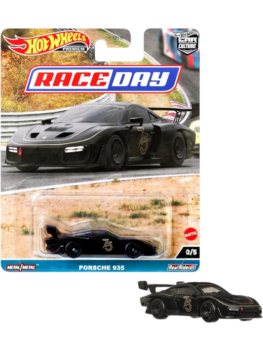 HotWheels RACE DAY porsche 935 imported premium ( with protector) 1:64 Scale HKC63 Chase piece rlc