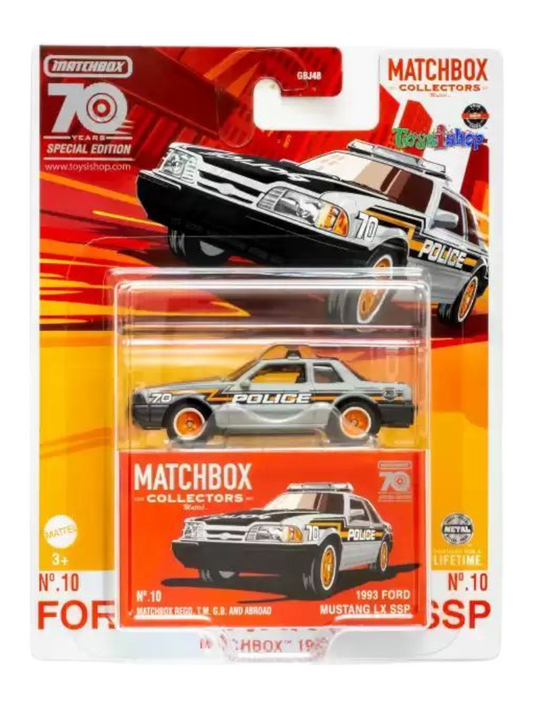 Matchbox Collectors 70 Years Special Edition 1993 Ford Mustang LX SSP 1:64 Scale