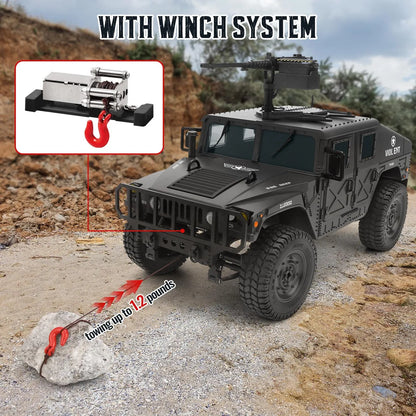 Climbing Car 2.4 GHz Control System, Model Car Door Can Be Opened Trunk is Open, Bettery Compartment Metal Chassis Side Guard Full Scale Simulation 4×4 1:14 Scale Remote Control rc
