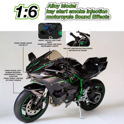 Kawasaki H2R Alloy Model 1:6 Scale (Matte Black)