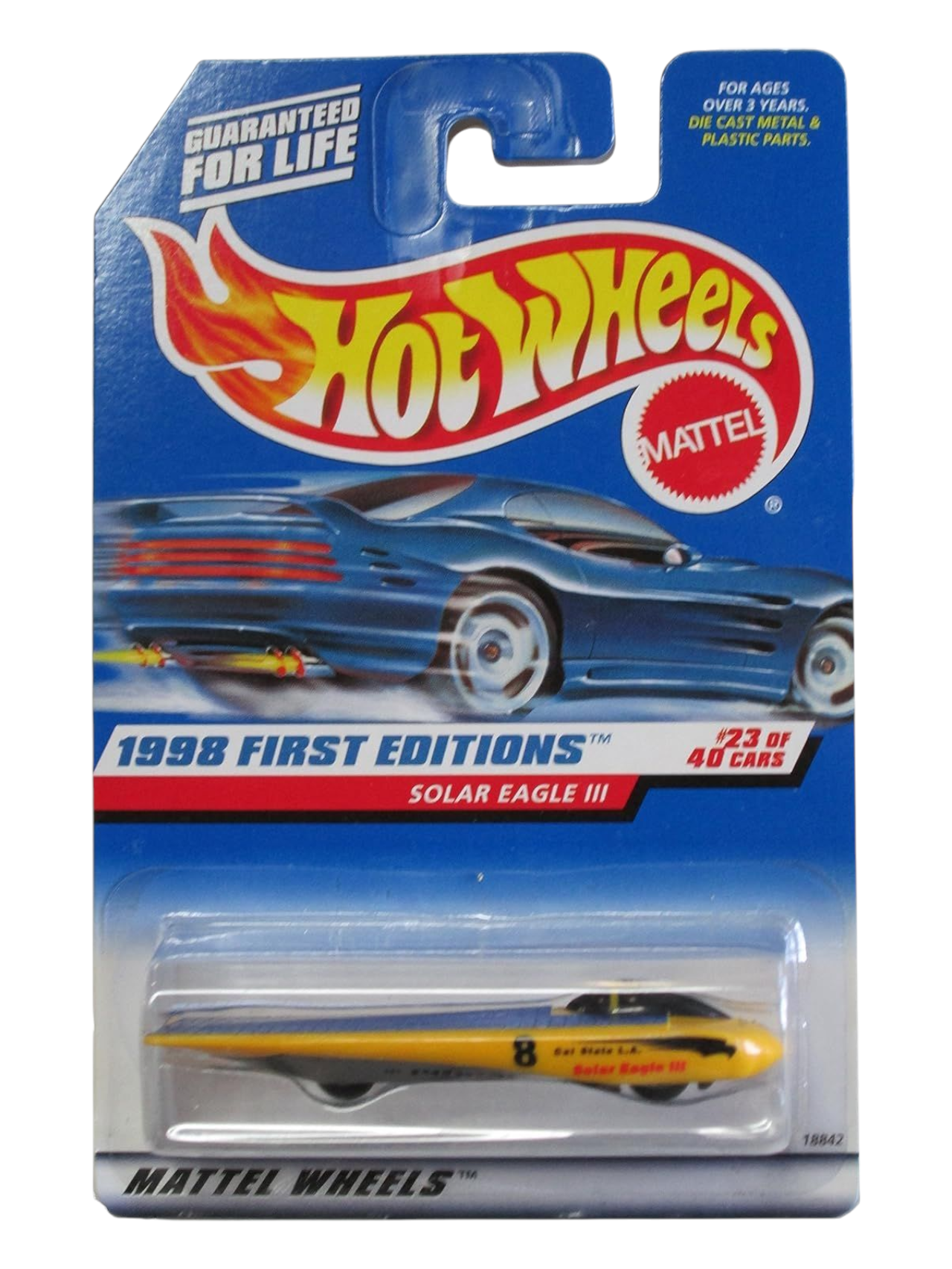 HotWheels 1998 First Editions Solar Eagle III Imported Mainline 1:64 Scale