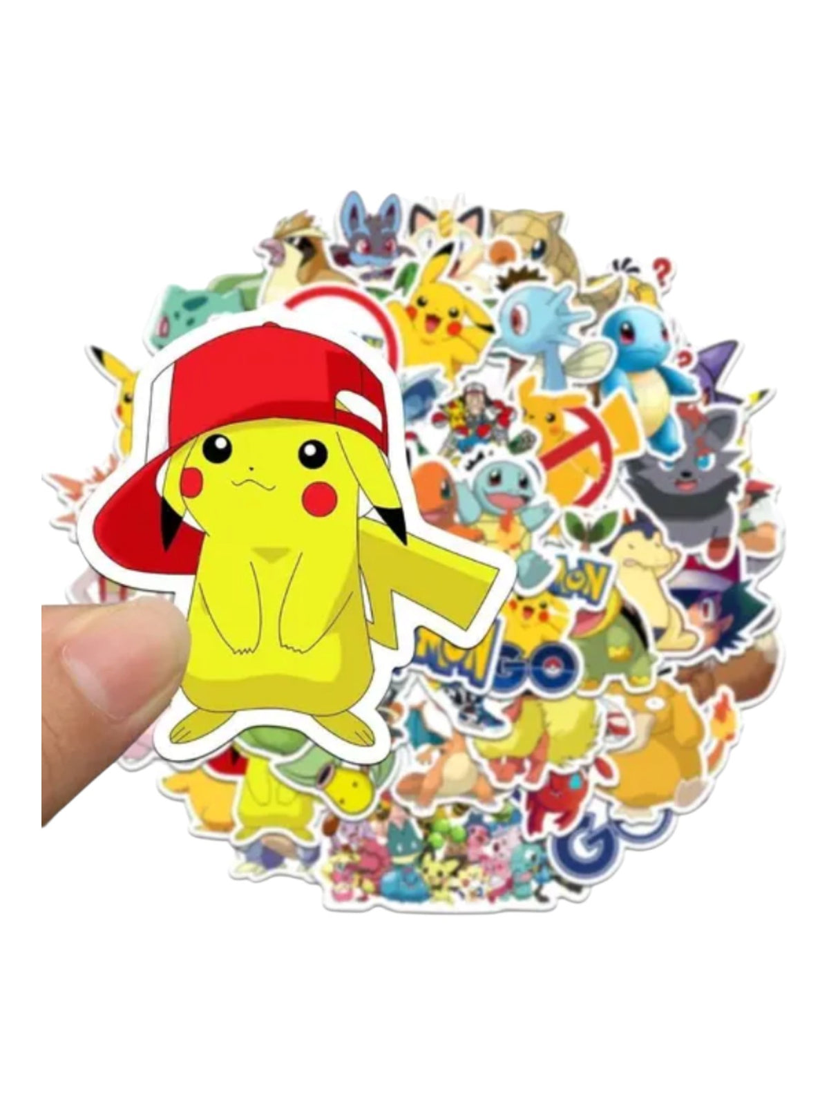 Pokémon Cartoon Stickers Pack of 50+ | Cute Pokémon Characters Self-Adhesive Vinyl Stickers | For Phone, Laptop & Notebook