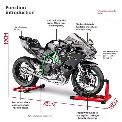 Kawasaki H2R Alloy Model 1:6 Scale (Matte Black)