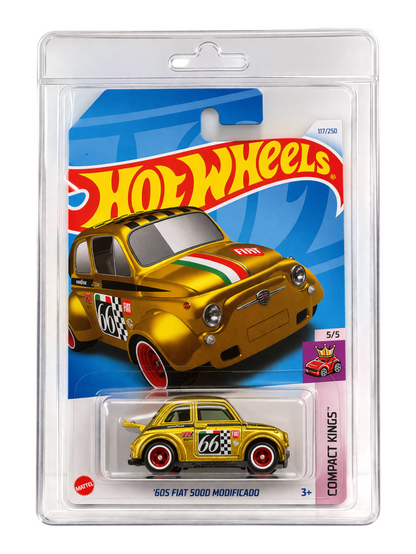 HotWheels '60S FIAT 500D MODIFICADO' Imported Mainline 1:64 Scale Super Treasure Hunt (With protector)