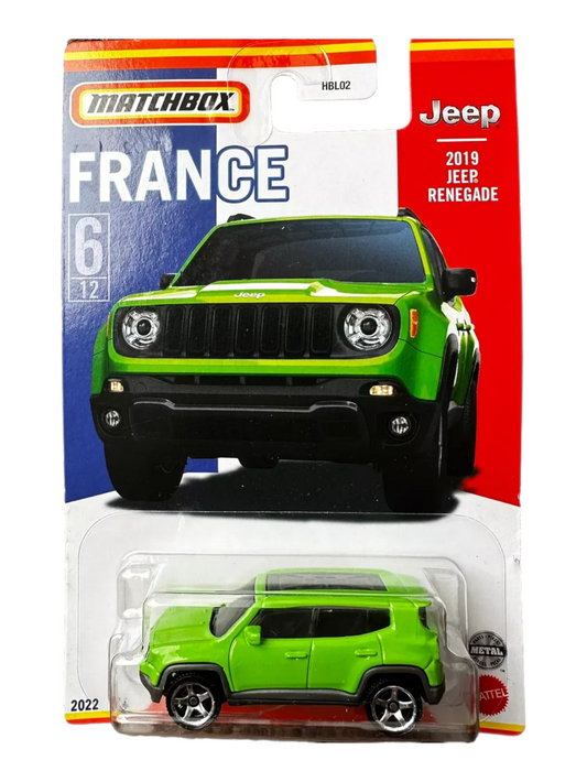 Matchbox France 2019 Jeep Renegade no 6/12 Imported Mainline 1:64 Scale