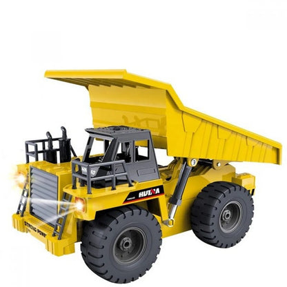 Huina Toys 1534 Remote Control Dump Truck 9 Channel Including Rechargeable battery 360°Direction 2.4Ghz Frequency 1:18 Scale