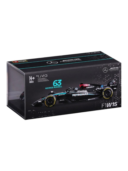 Bburago Formula 1 (F1) AMG Petronas F1W15 E Performance #63 George Russell Diecast 1:43 Scale