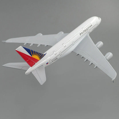 Aircraft Model 1:400 A380 Philippine Airlines Airplane Model Alloy Diecast Plane Ornaments 16cm (Code 103)