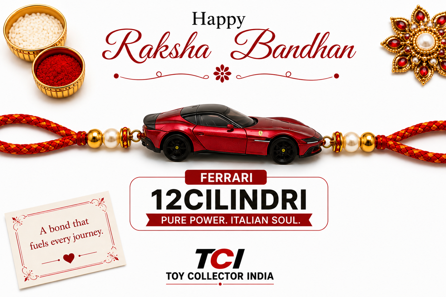 Hotwheels Ferrari 5-Pack – All 5 Cars Customized as Rakhi | Special Raksha Bandhan Edition