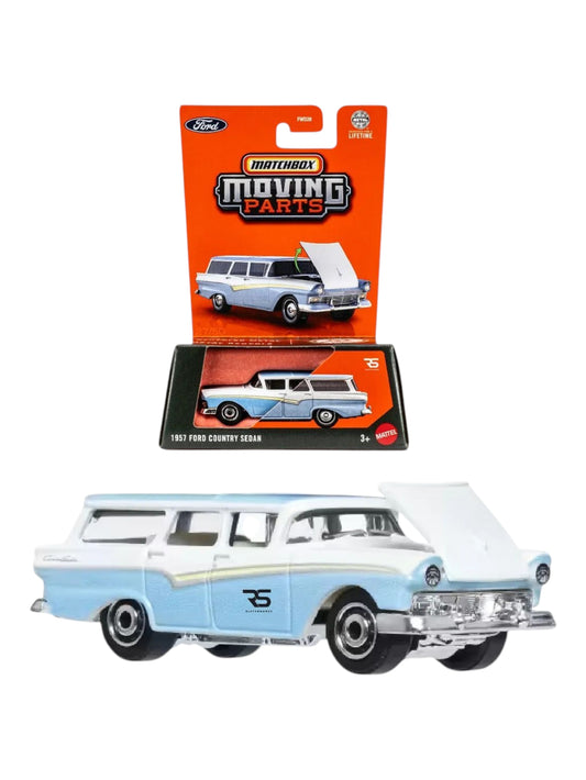 MatchBox moving parts 1957 Ford country sedan  1:64 Scale